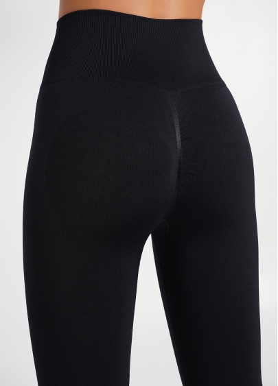 Cпортивні легінси з моделюючим швом LEGGINGS SPORT SHAPE black (чорний)