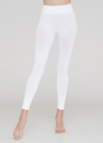 Бесшовные леггинсы для спорта LEGGINGS (белый)