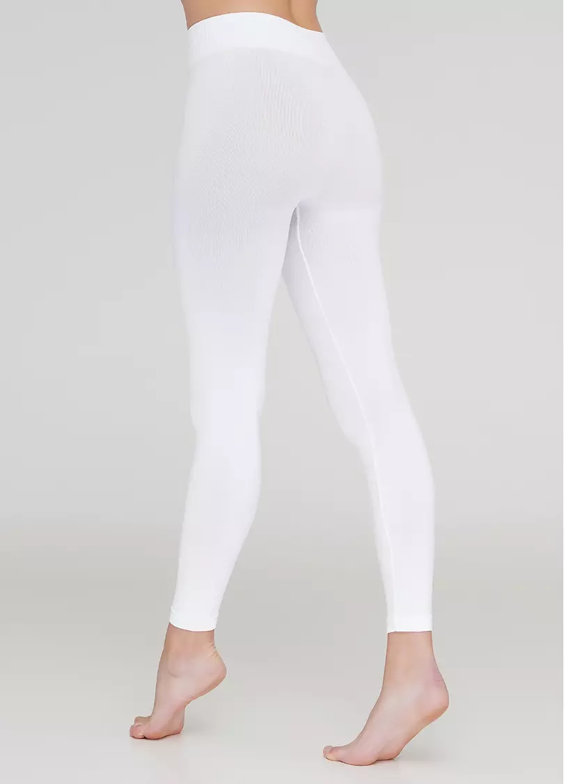 Бесшовные леггинсы для спорта LEGGINGS (белый)