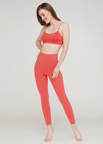 Бесшовные леггинсы для спорта LEGGINGS (коралловый)