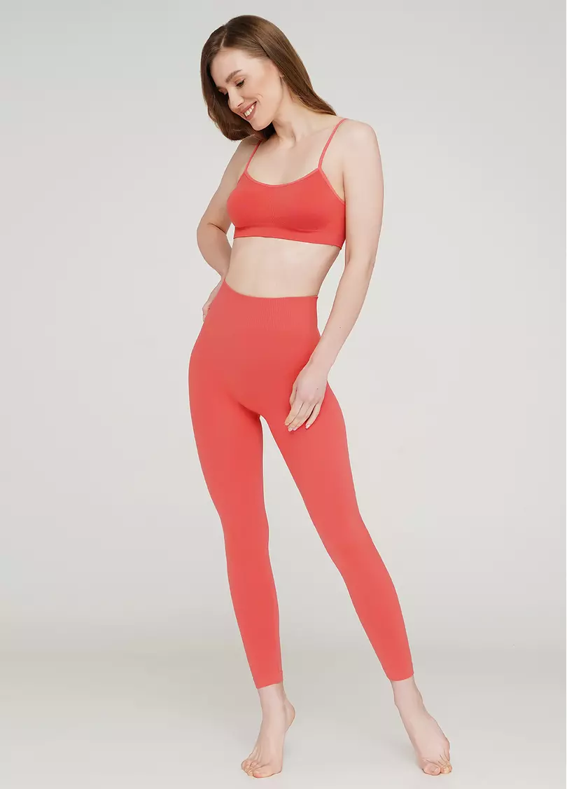 Безшовні легінси для спорту LEGGINGS (кораловий)
