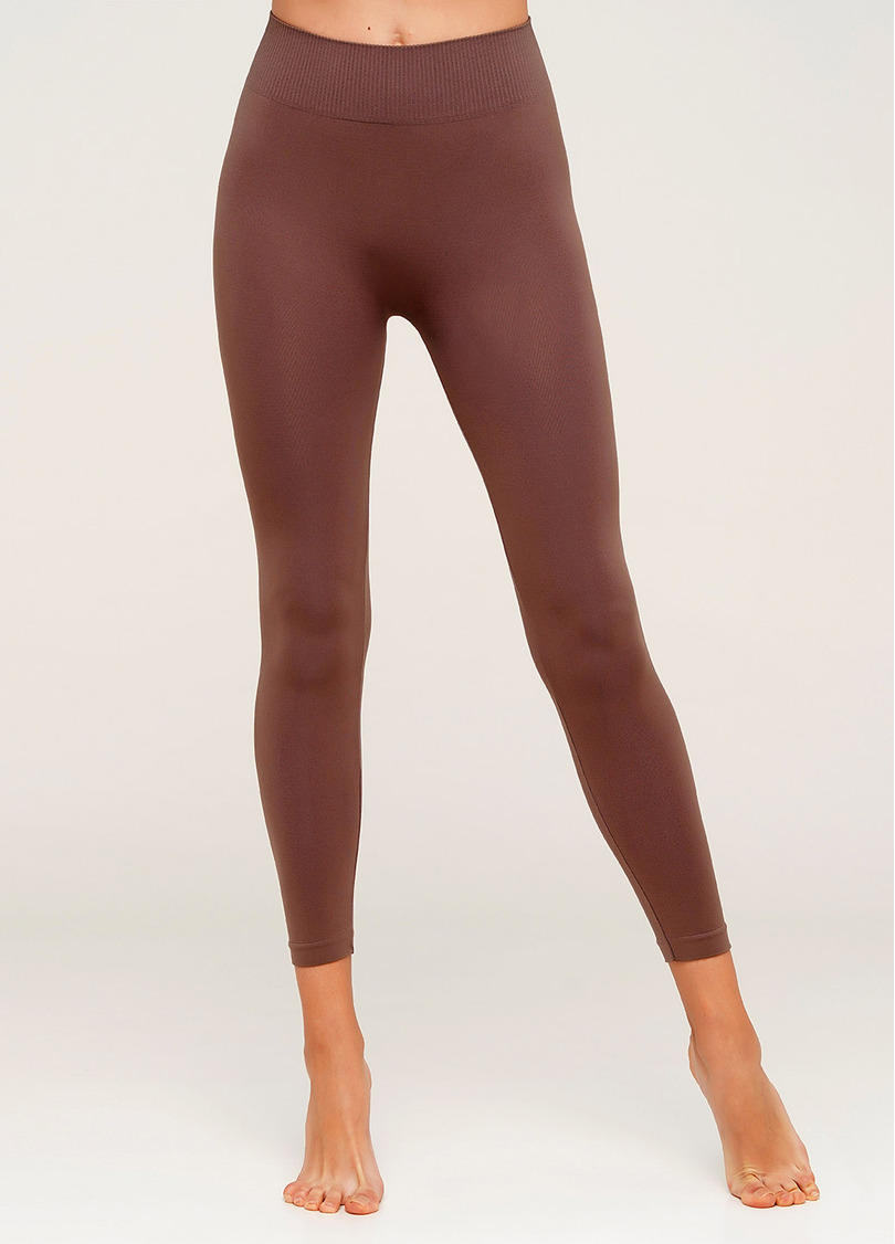 Бесшовные леггинсы для спорта LEGGINGS deep taupe (коричневый)