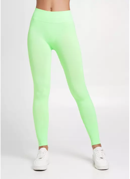 Бесшовные леггинсы для спорта LEGGINGS green neon (неоновый зеленый)