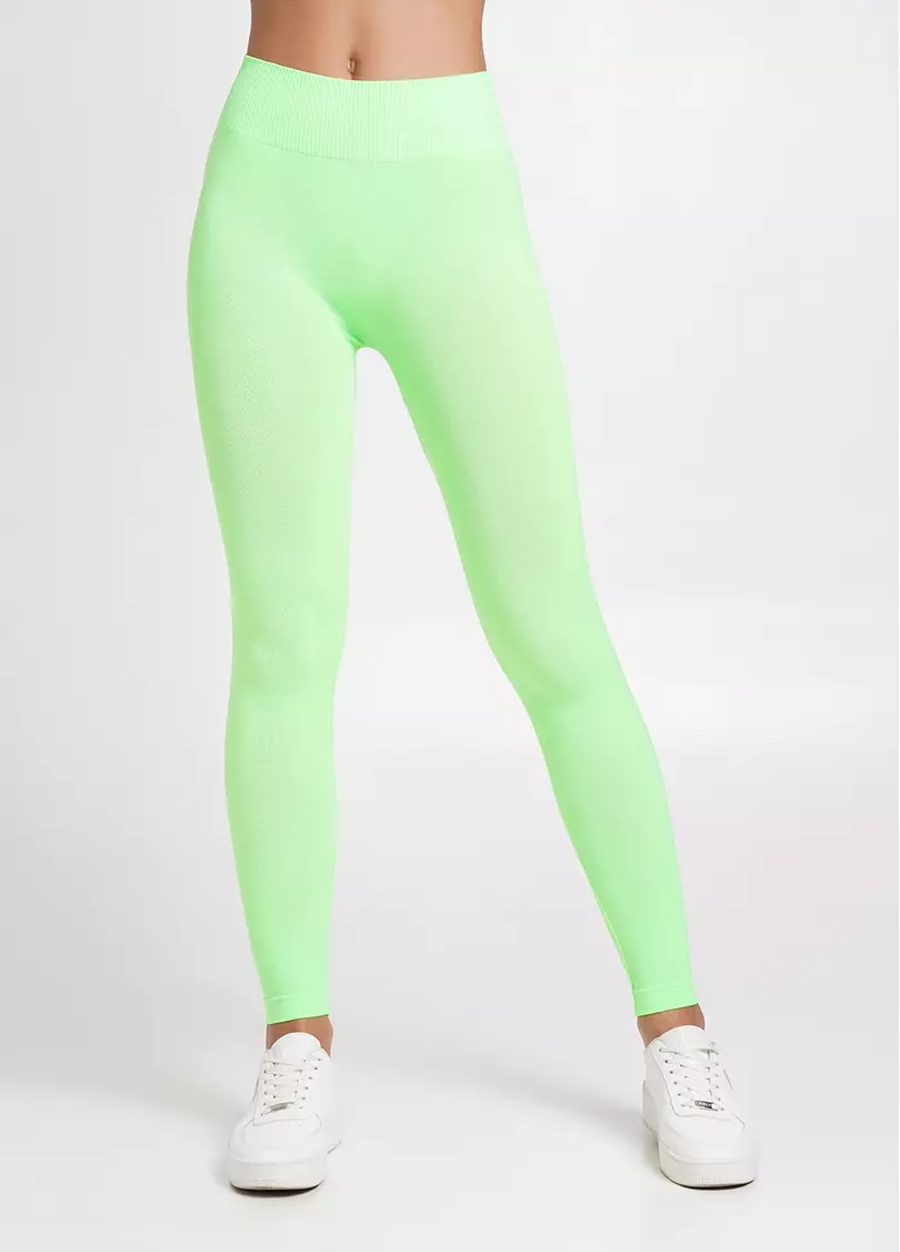 Безшовні легінси для спорту LEGGINGS green neon (неоновий зелений)