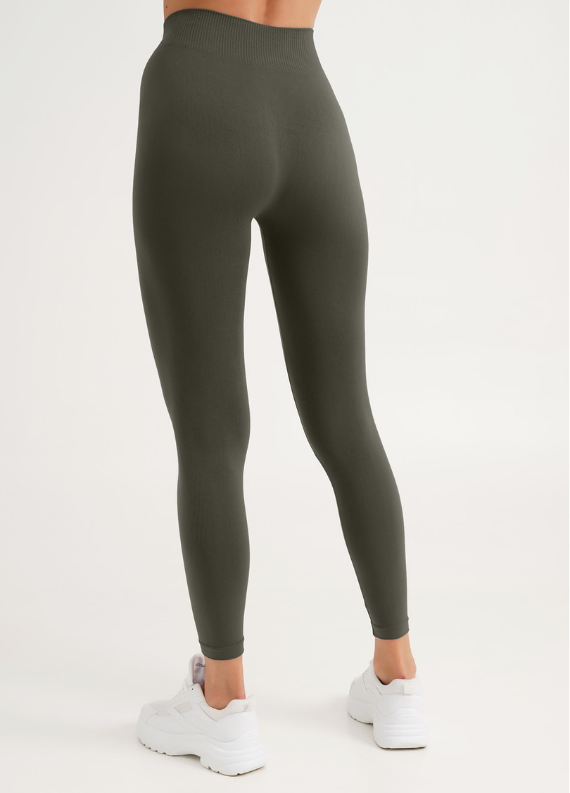 Безшовні легінси для спорту LEGGINGS khaki (зелений)