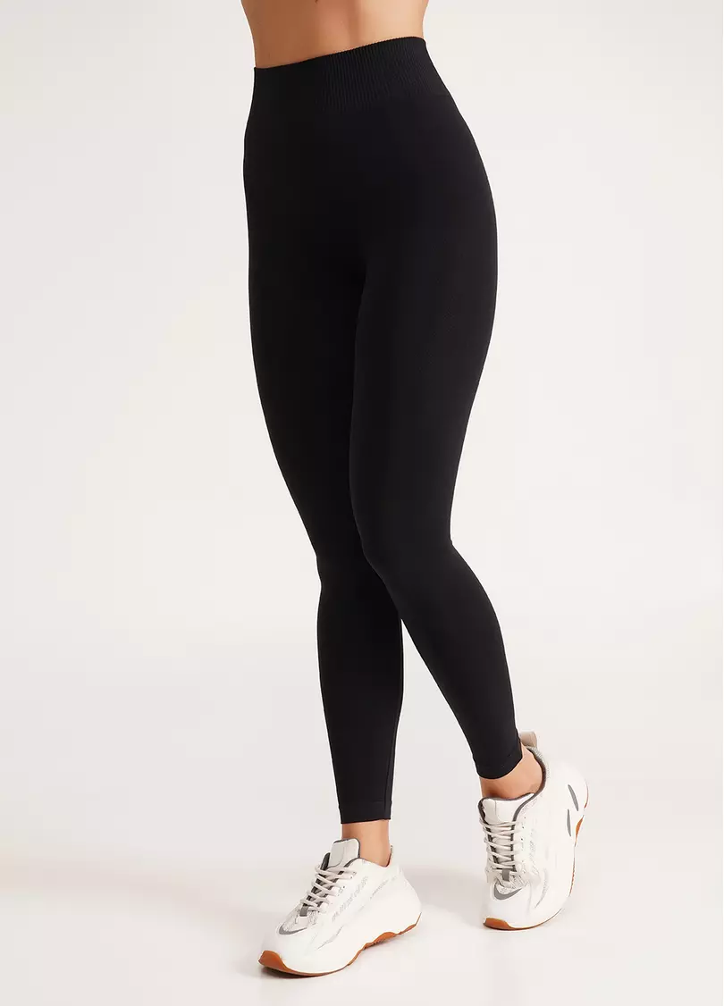 Бесшовные леггинсы LEGGINGS (черный)
