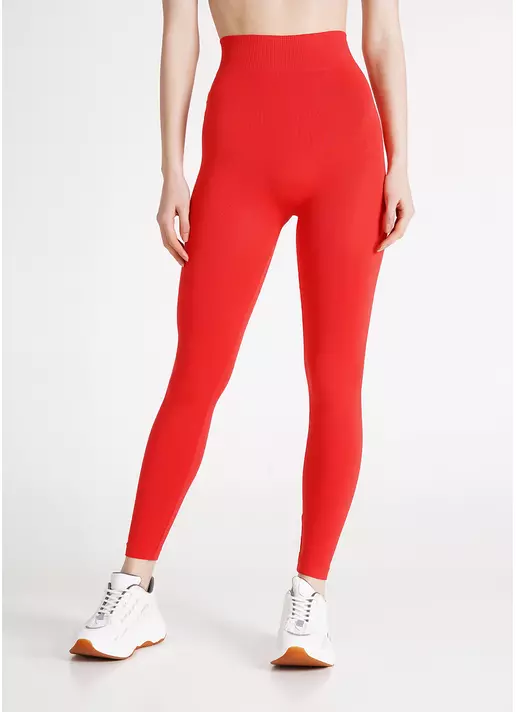 Бесшовные леггинсы для спорта LEGGINGS poinciana (красный)