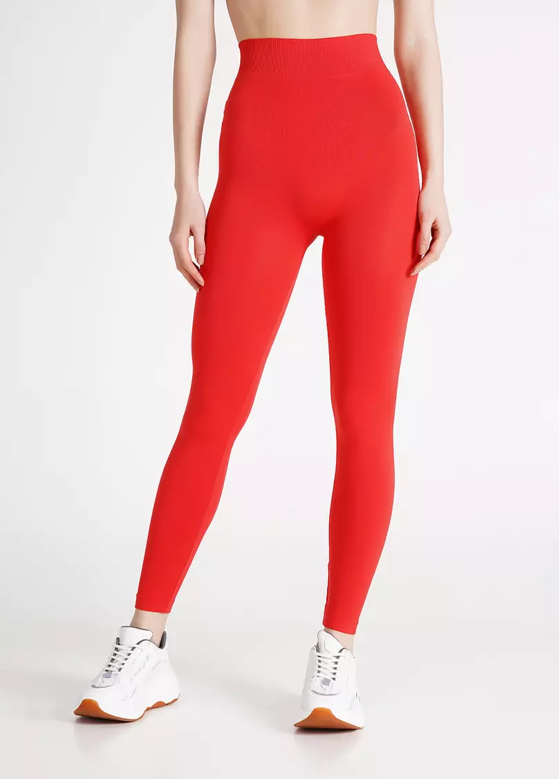 Бесшовные леггинсы для спорта LEGGINGS poinciana (красный)