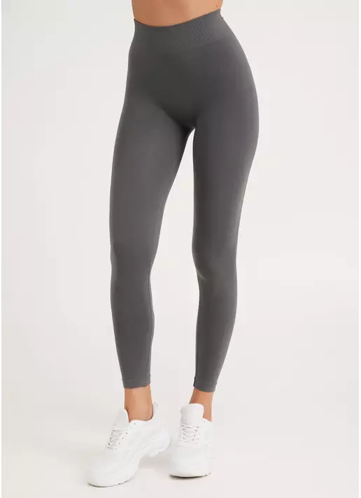 Бесшовные леггинсы для спорта LEGGINGS poppy seed (серый)