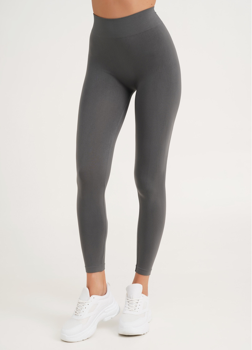 Бесшовные леггинсы для спорта LEGGINGS poppy seed (серый)
