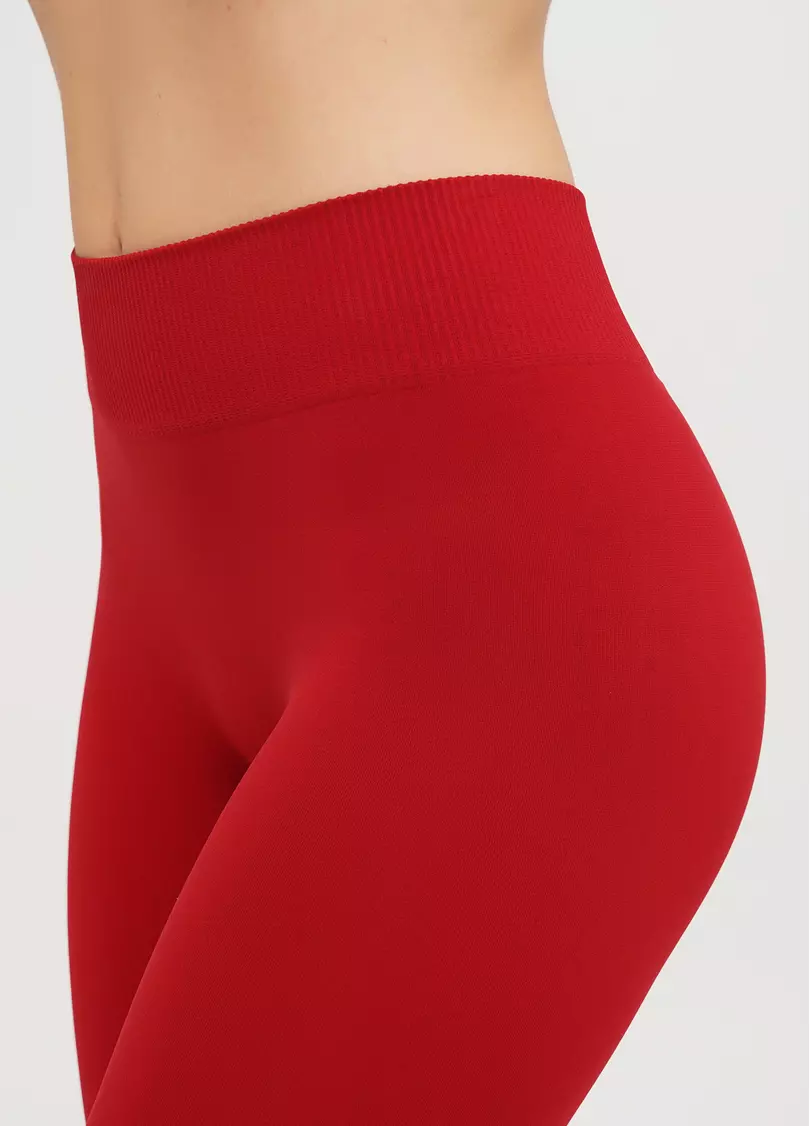 Бесшовные леггинсы для спорта LEGGINGS winery (красный)