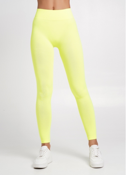 Бесшовные леггинсы для спорта LEGGINGS yellow neon (неоновый желтый)