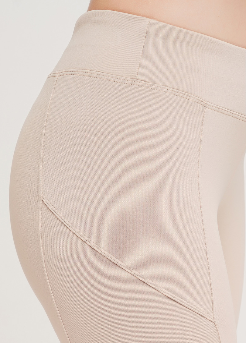 Леггинсы спортивные LEGGY FAN 04 naturale (бежевый)