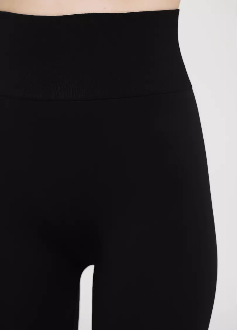 Леггинсы с широким поясом и боком швами Leggings Free black (черный)