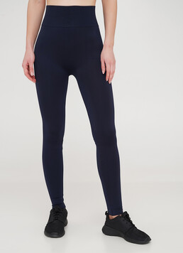 Леггинсы с широким поясом и боком швами Leggings Free dark blue (синий)