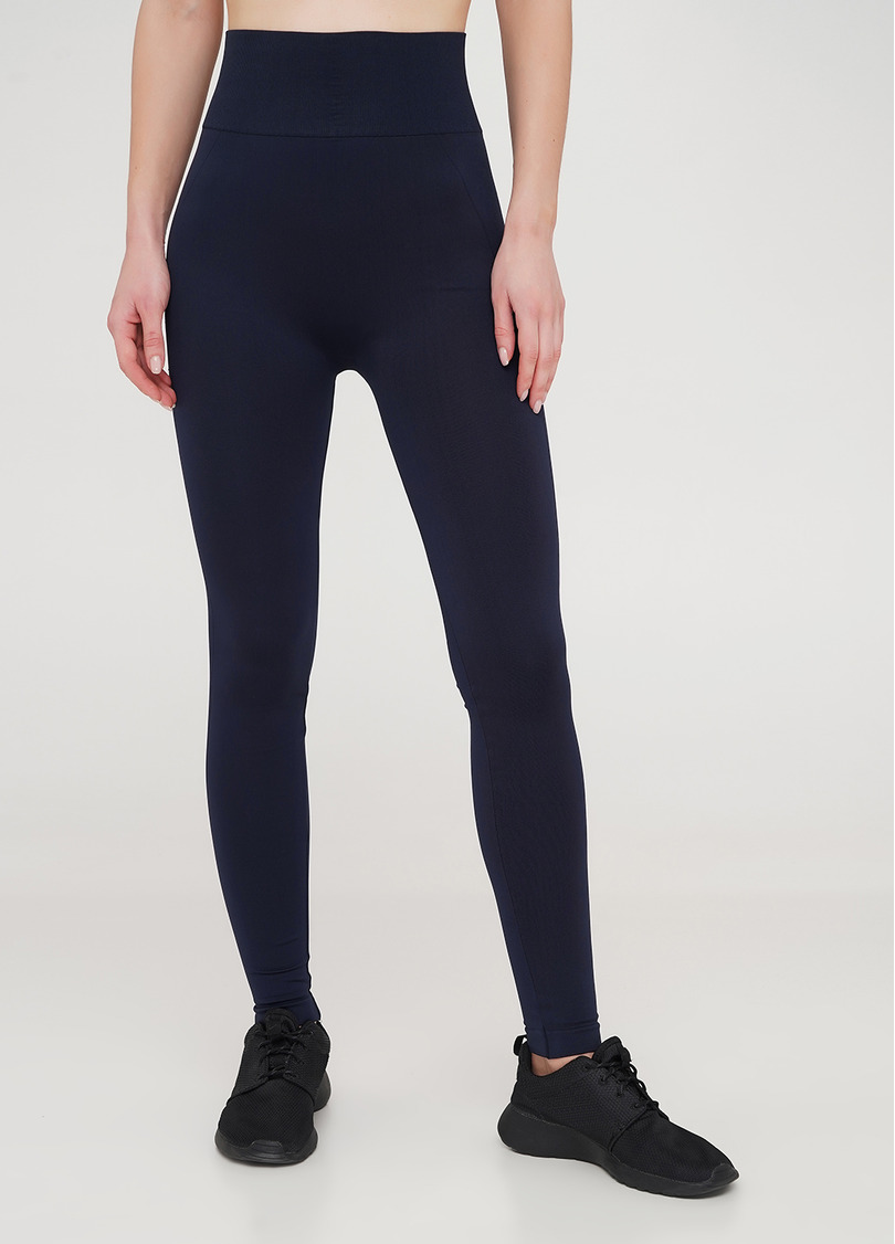 Леггинсы с широким поясом и боком швами Leggings Free dark blue (синий)