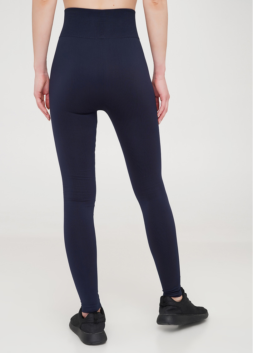 Леггинсы с широким поясом и боком швами Leggings Free dark blue (синий)