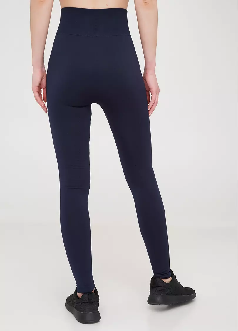 Леггинсы с широким поясом и боком швами Leggings Free dark blue (синий)