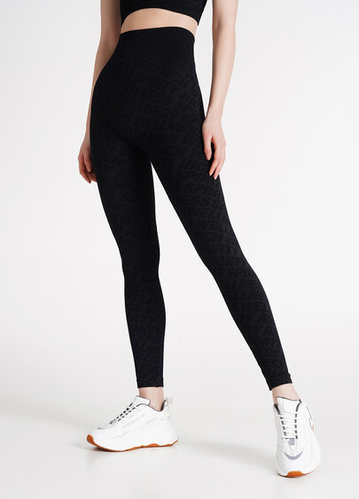 Леггинсы в рубчик LEGGINGS RIB WELLNESS black (черный)