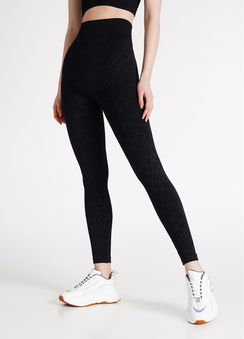 Леггинсы в рубчик LEGGINGS RIB WELLNESS black (черный)