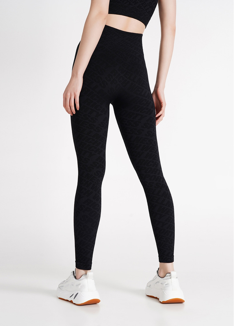Леггинсы в рубчик LEGGINGS RIB WELLNESS black (черный)