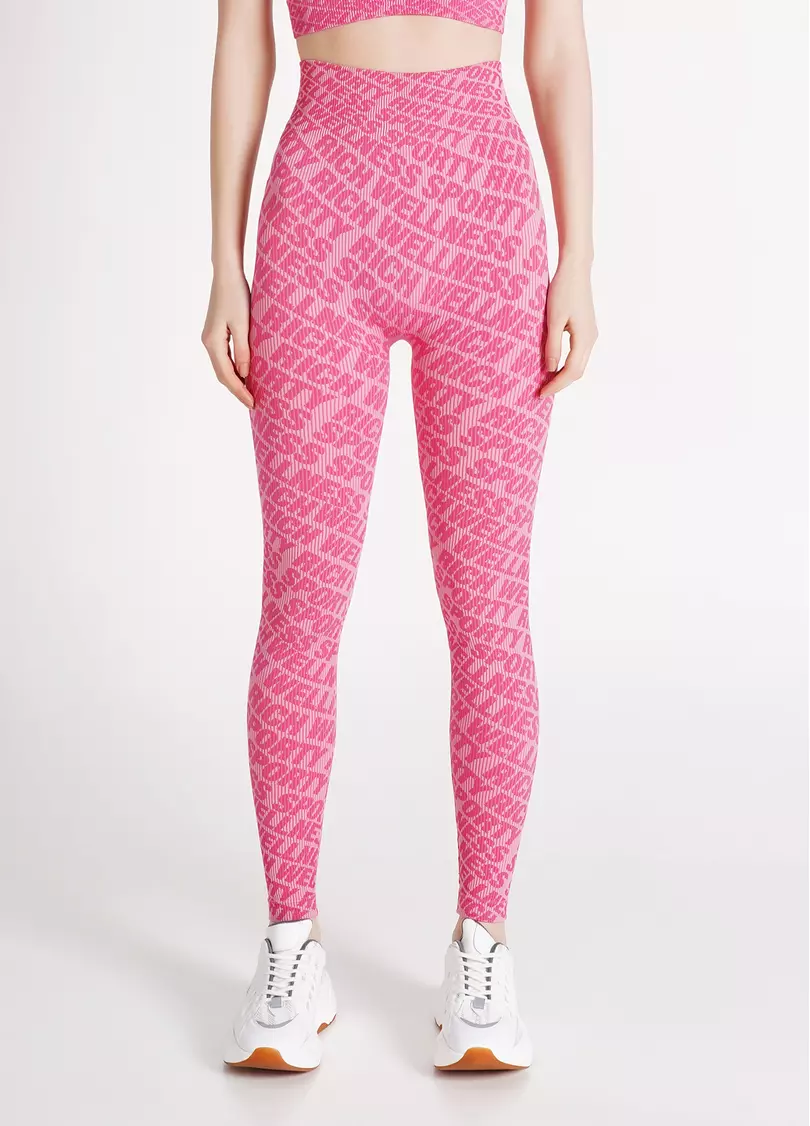 Легінси в рубчик LEGGINGS RIB WELLNESS bubblegum (рожевий)
