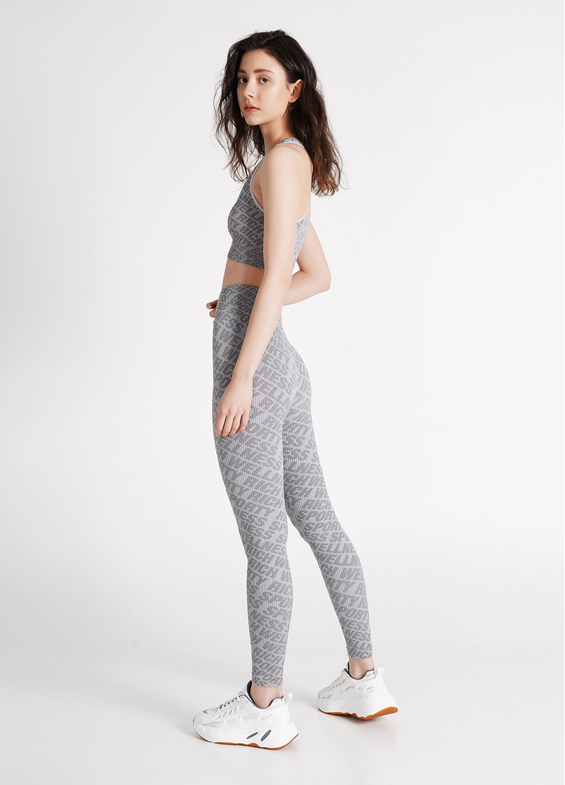 Легінси в рубчик LEGGINGS RIB WELLNESS ultimate grey (сірий)