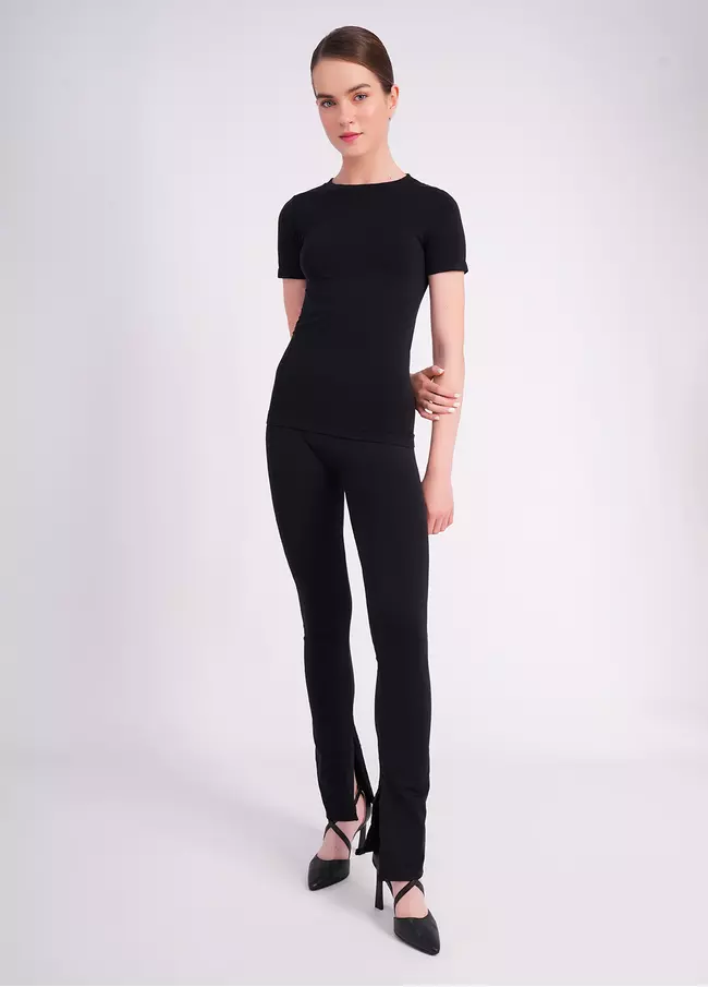 Леггинсы с разрезами SLITS LEGGINGS black (черный) Giulia