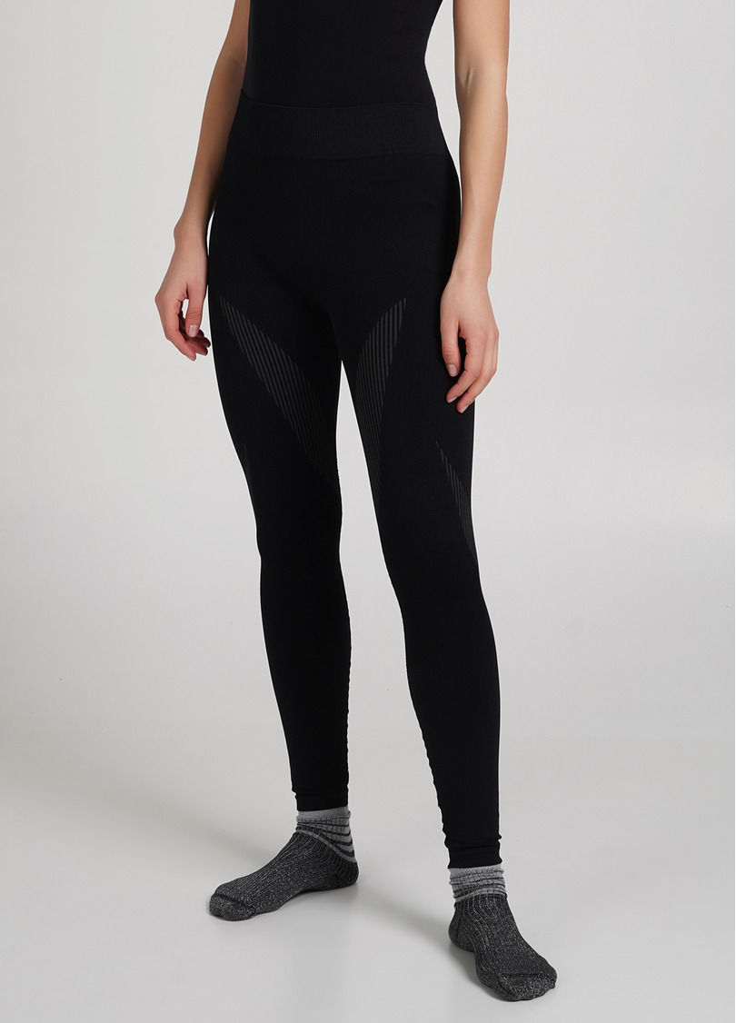 Термолегінси спортивні з широким поясом THERMO LEGGINGS 01 nero (чорний)