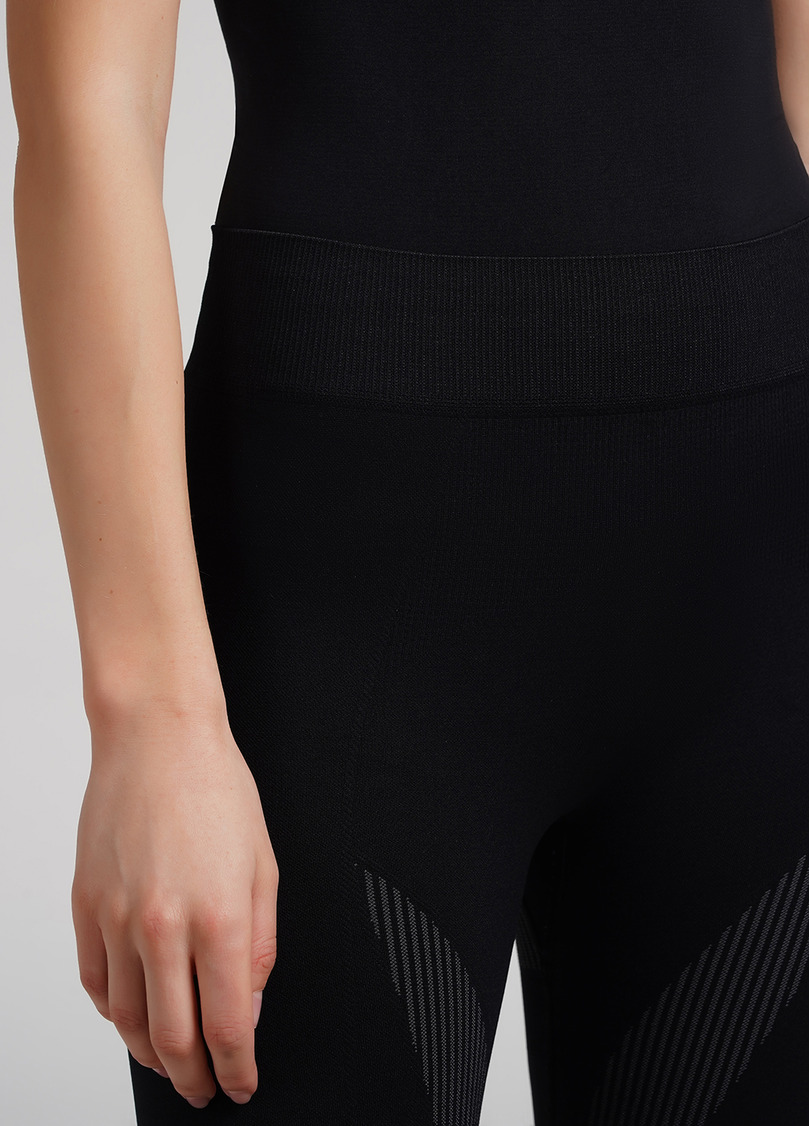 Термолегінси спортивні з широким поясом THERMO LEGGINGS 01 nero (чорний)