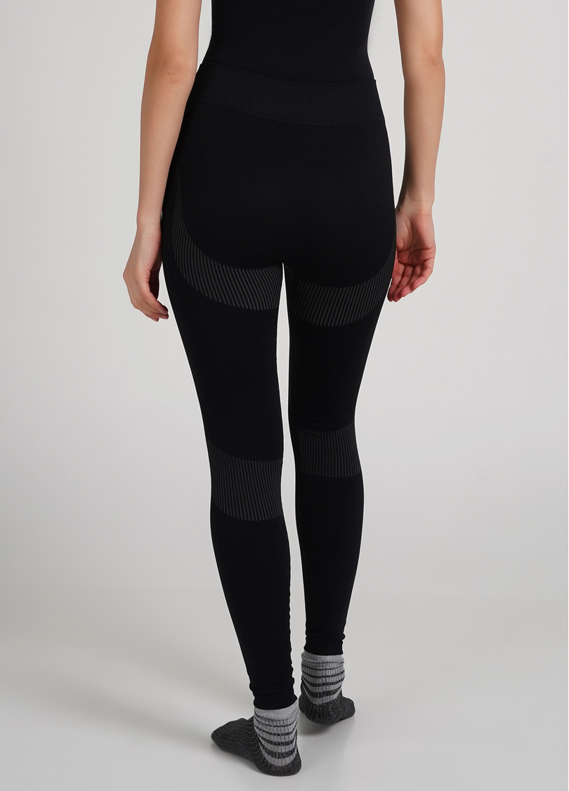 Термолегінси спортивні з широким поясом THERMO LEGGINGS 01 nero (чорний)