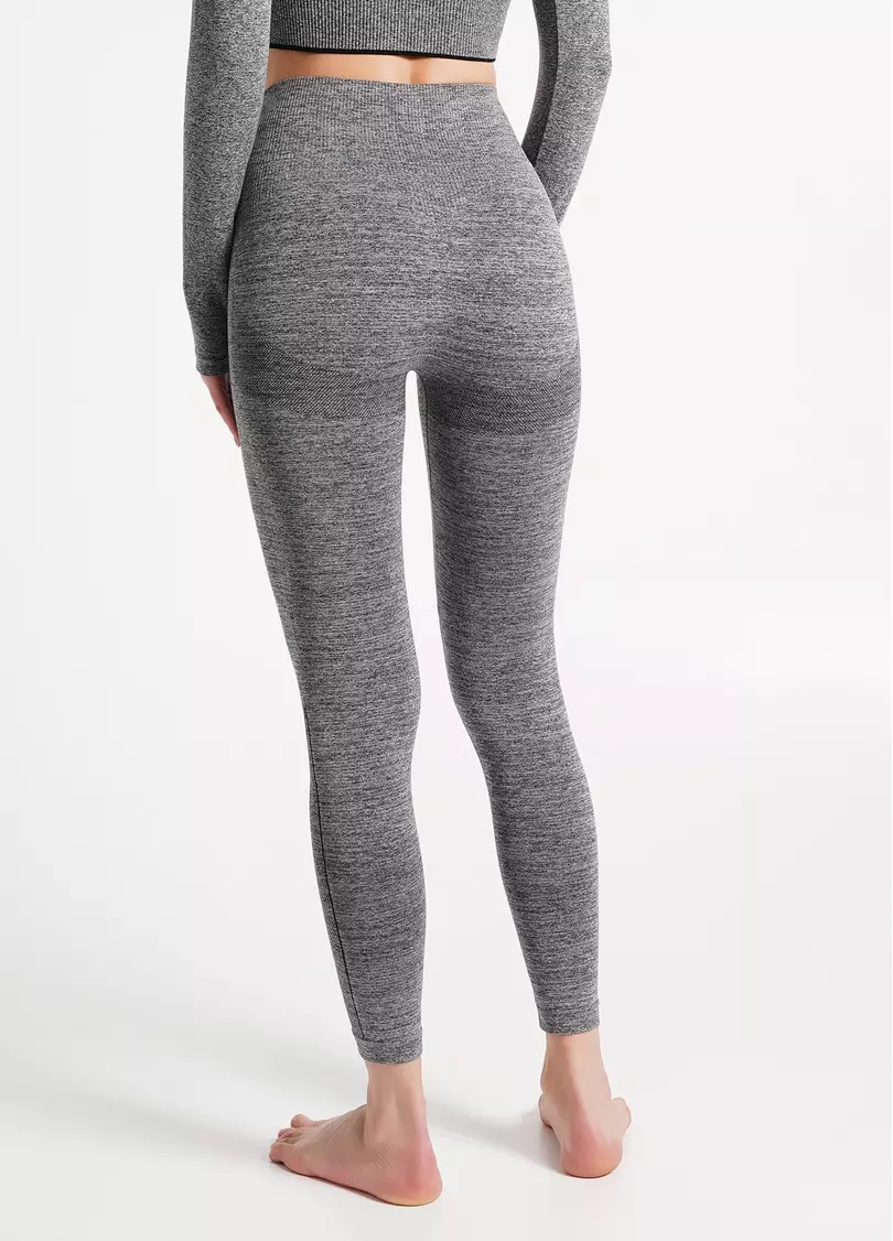 Бесшовные термолеггинсы THERMO LEGGINGS MELANGE nero (черный)