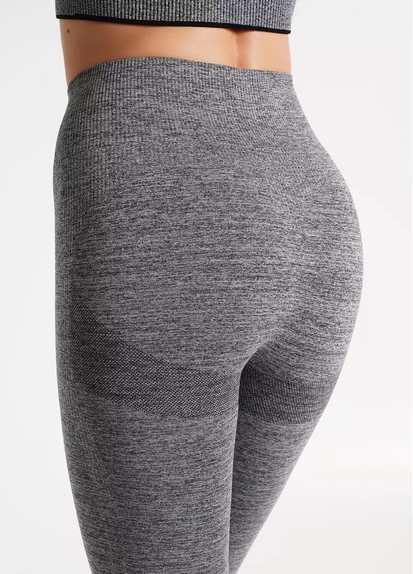 Бесшовные термолеггинсы THERMO LEGGINGS MELANGE nero (черный)