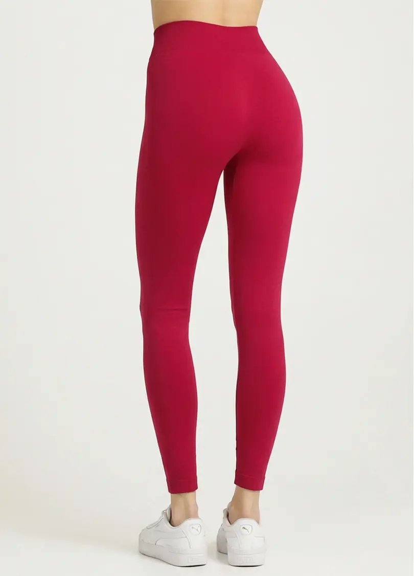 Бесшовные леггинсы из микрофибры LEGGINGS 02 winterberry (красный)