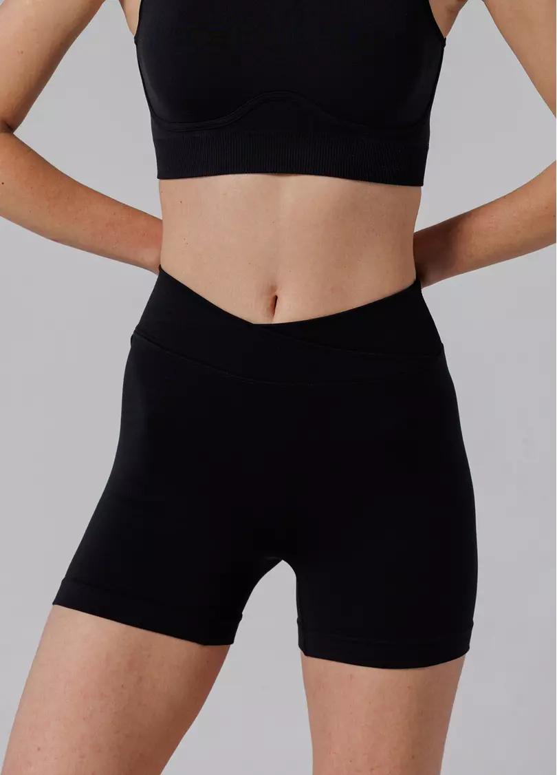 Шорти з V-поясом SHORTS FLOW (чорний)