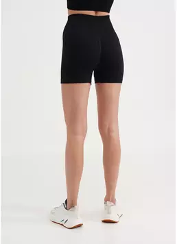 Безшовні шорти в рубчик з пуш-ап ефектом SHORTS RIB SHAPE black (чорний)