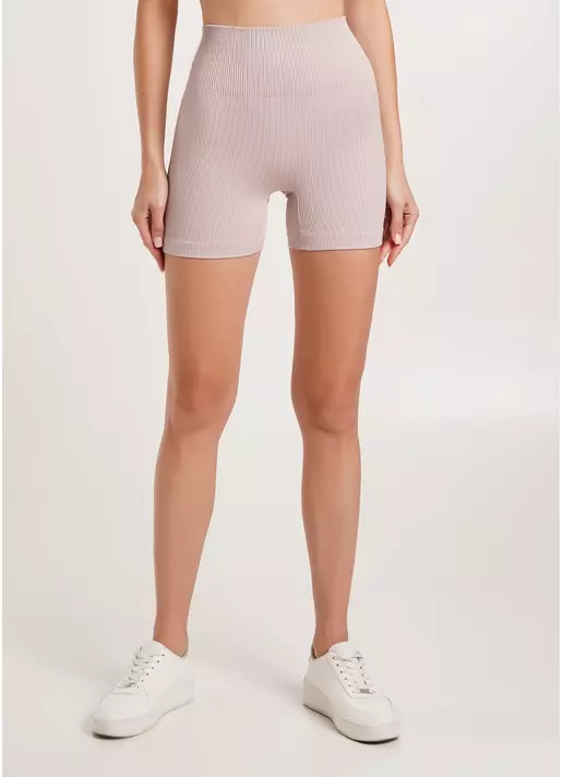 Безшовні шорти в рубчик з пуш-ап ефектом SHORTS RIB SHAPE burnished lilac (рожевий)