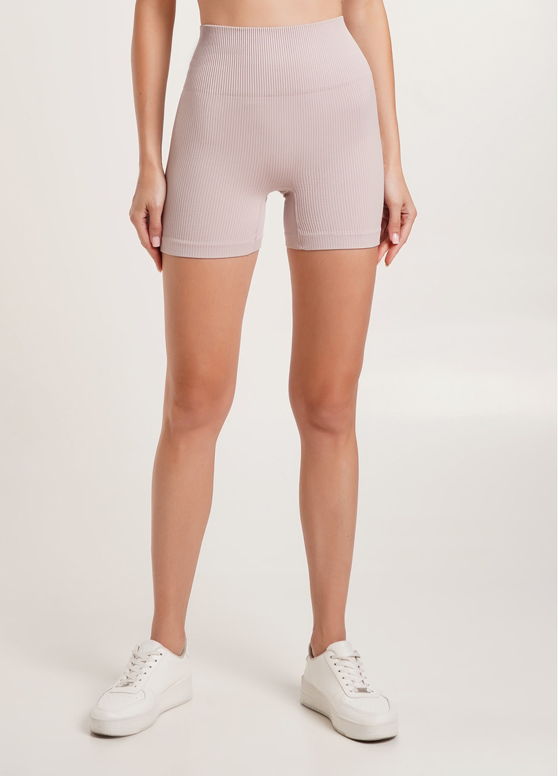 Бесшовные шорты в рубчик с пуш-ап эффектом SHORTS RIB SHAPE burnished lilac (розовый)