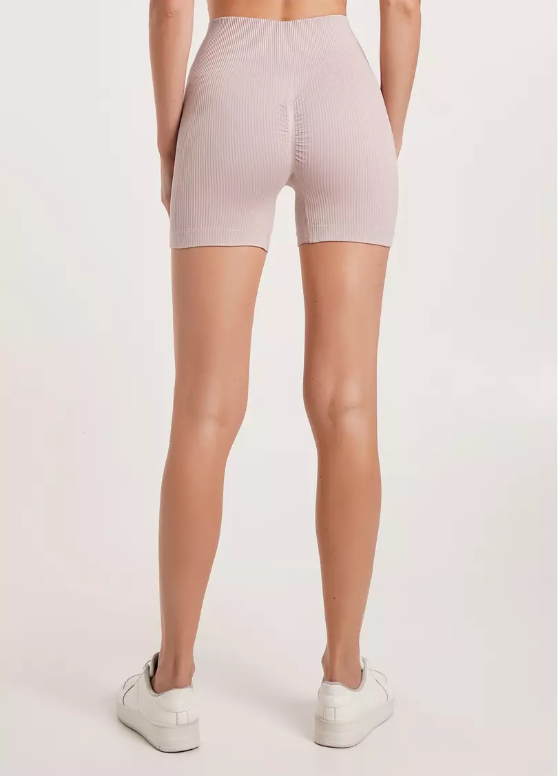 Бесшовные шорты в рубчик с пуш-ап эффектом SHORTS RIB SHAPE burnished lilac (розовый)