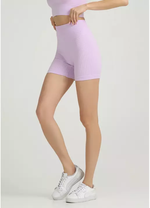 Безшовні шорти в рубчик з пуш-ап ефектом SHORTS RIB SHAPE orchid bloom (фіолетовий)