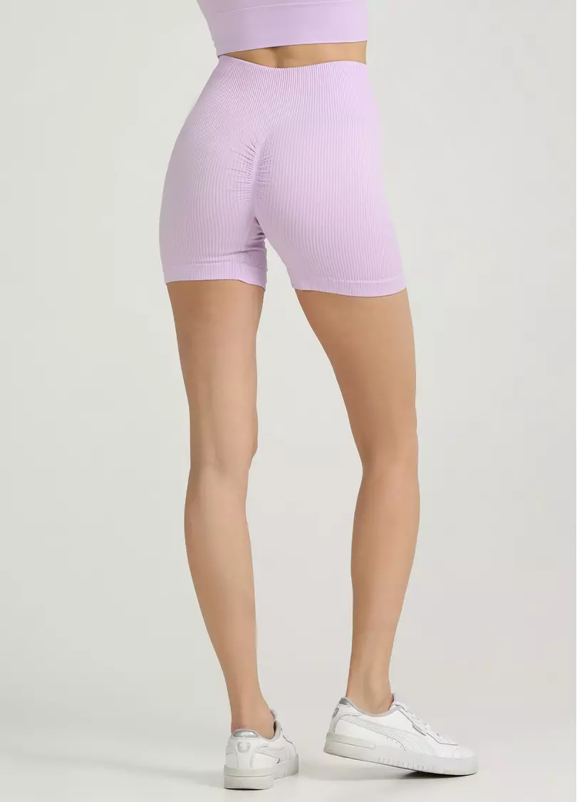 Бесшовные шорты в рубчик с пуш-ап эффектом SHORTS RIB SHAPE orchid bloom (фиолетовый)