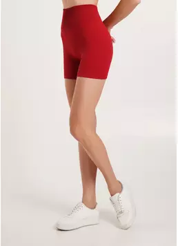 Безшовні шорти в рубчик з пуш-ап ефектом SHORTS RIB SHAPE winery (бордовий)