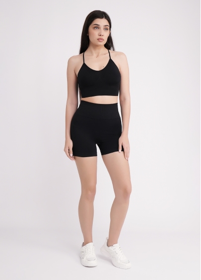 Безшовні шорти з пуш апом SHORTS SHAPE black (чорний)
