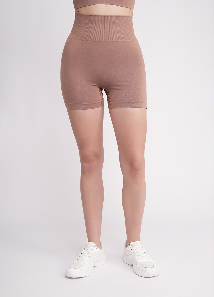 Бесшовные шорты с пуш апом SHORTS SHAPE mokko (коричневый)