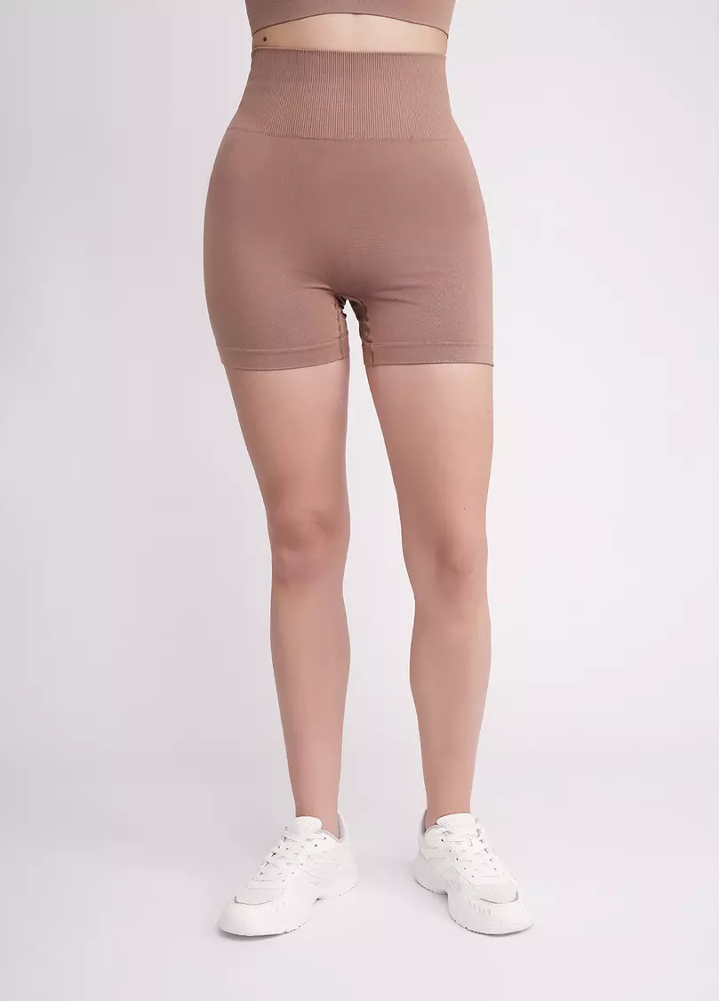 Бесшовные шорты с пуш апом SHORTS SHAPE mokko (коричневый)