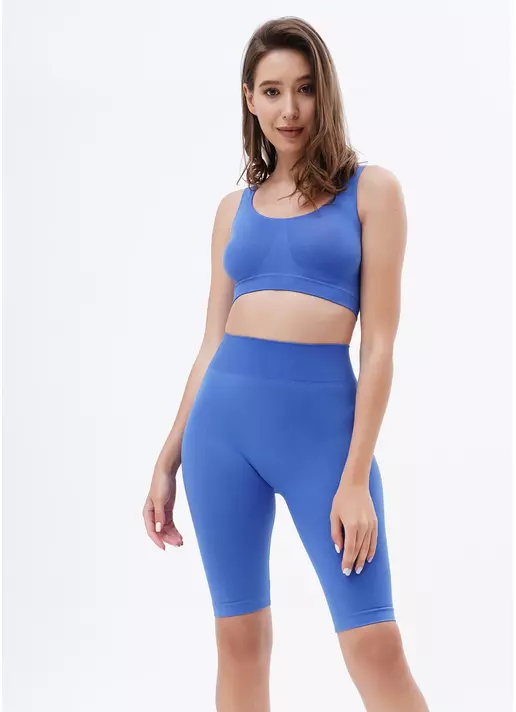 Велосипедки с высокой талией TRACKS 01 skydiver (синий)