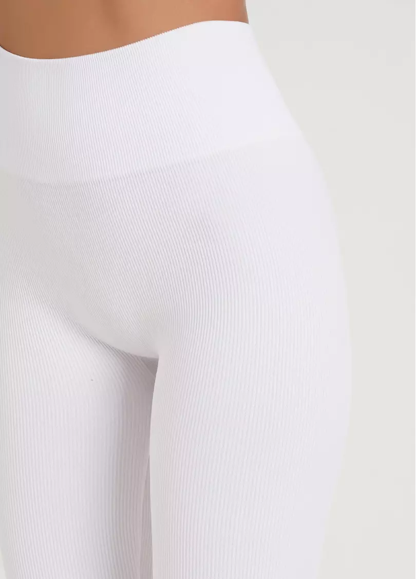 Велосипедки в рубчик TRACKS RIB white (білий)