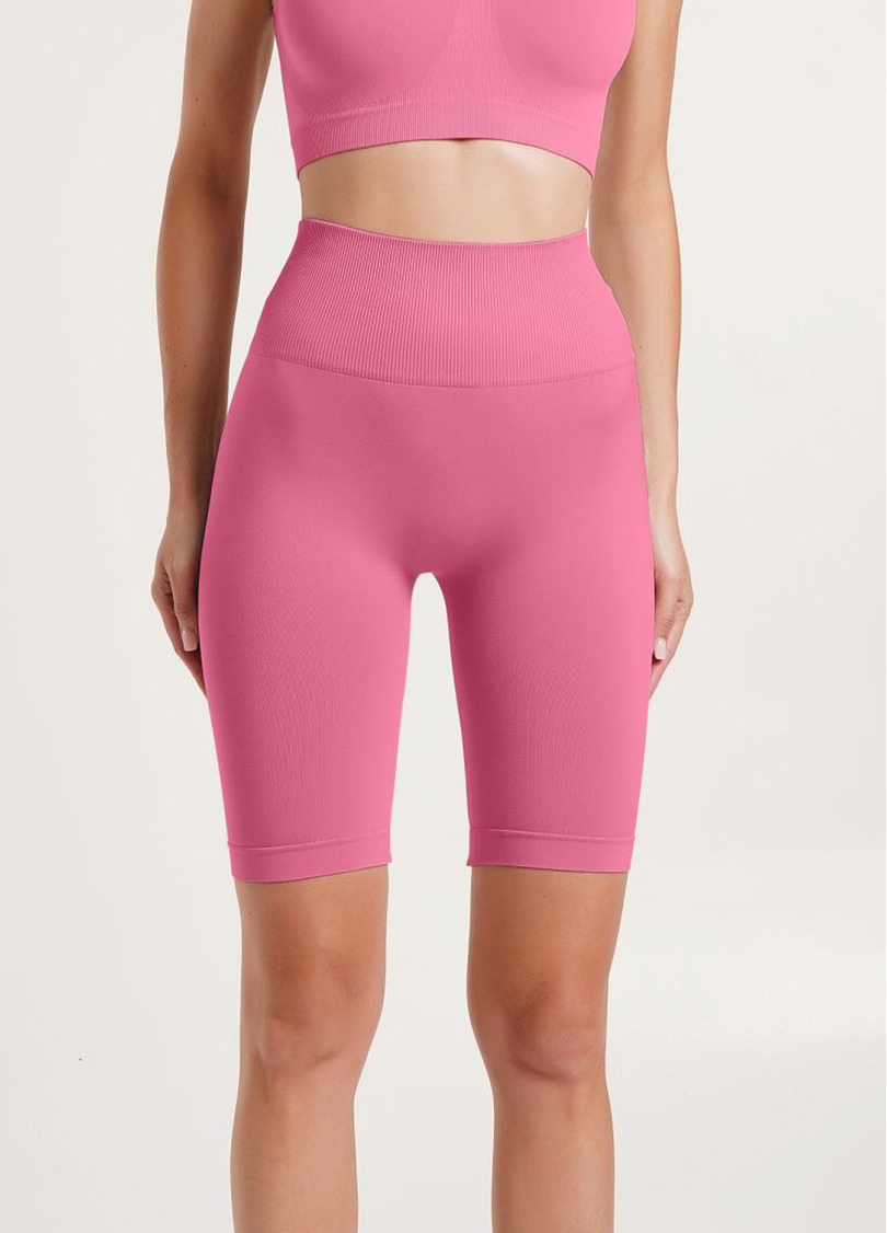 Велосипедки з пуш-ап ефектом безшовні TRACKS SHAPE bubblegum (рожевий)