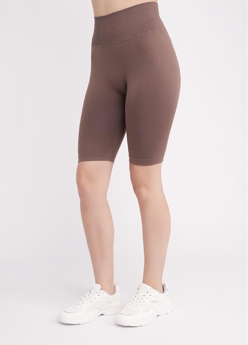 Велосипедки с пуш-ап эффектом бесшовные TRACKS SHAPE deep taupe (коричневый)