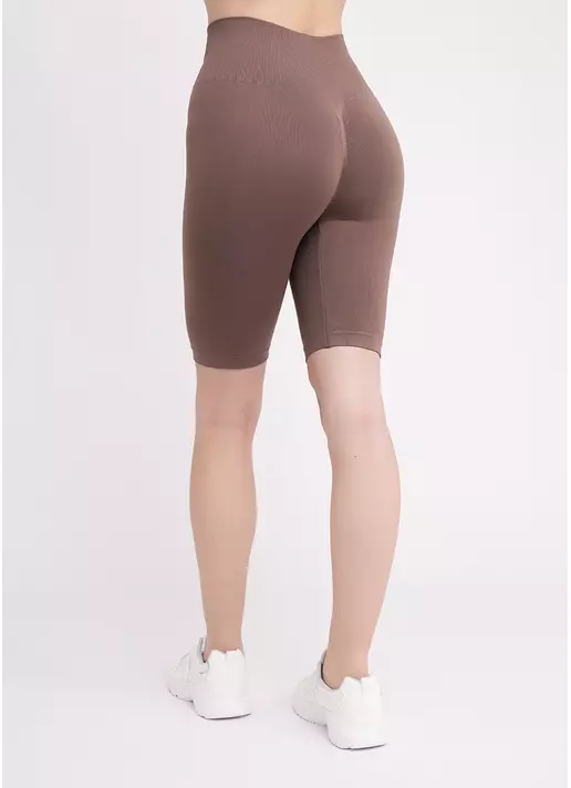 Велосипедки з пуш-ап ефектом безшовні TRACKS SHAPE deep taupe (коричневий)